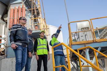 Ahmed Abu Hashima's visit to EC Cement Plant)